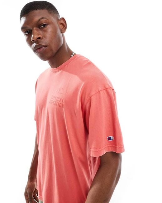Champion Red Time Capsule Short Sleeve T-shirt for men