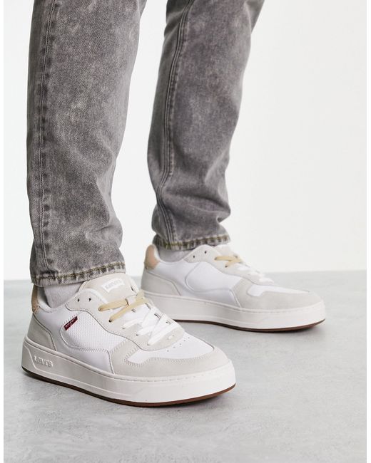 Levi's Glide - Leren Sneakers Van Suèdemix in het Wit voor heren | Lyst NL