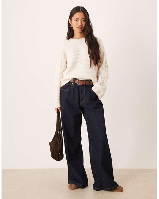 Vila Natural Chunky Cable Knitted Jumper