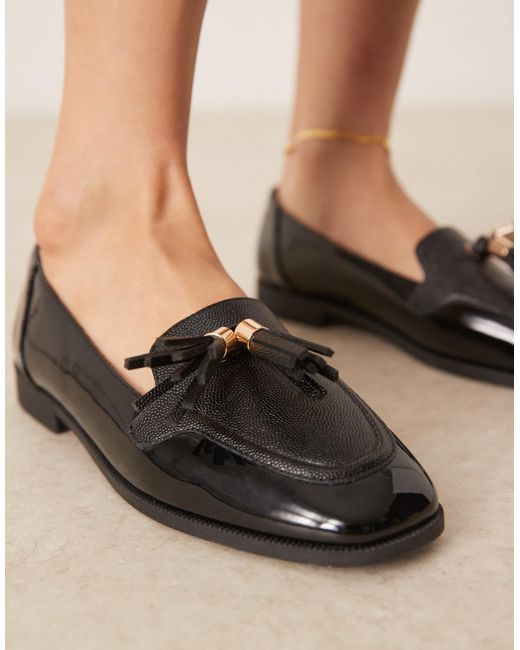 ASOS Black Mermaid Tassel Detail Flat Shoes