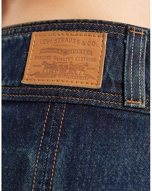 Levi's Blue Levis Denim Pleated Mini Skirt
