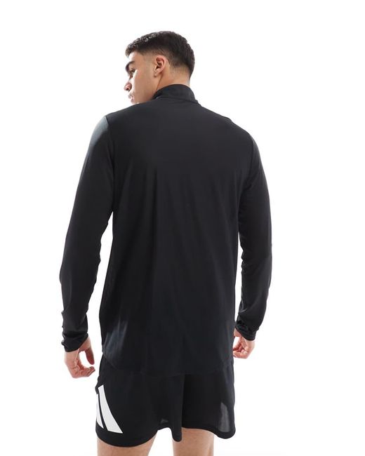 Adidas Originals Blue Adidas Training Own The Run 1/4 Zip Top for men