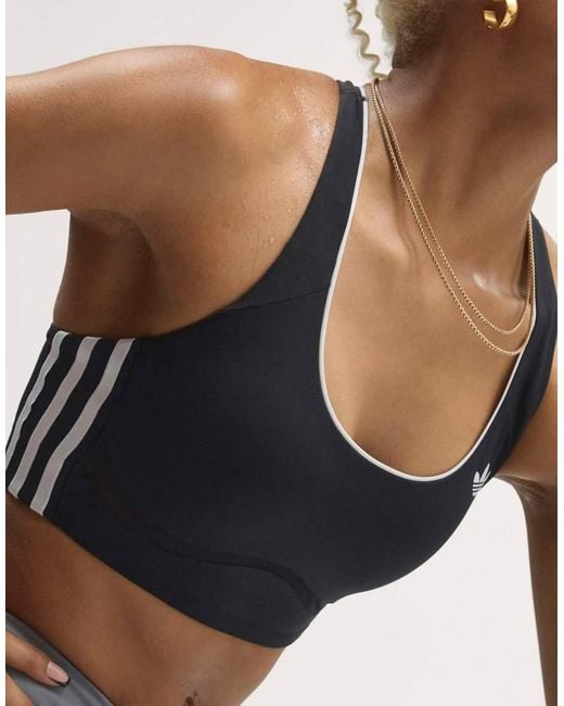 Adidas Originals Black Adidas Originals Sports Mid Support Sports Bra