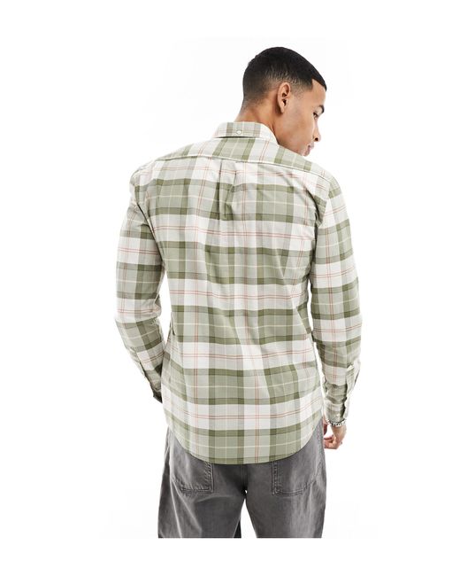 Lewis - chemise ajustée à carreaux - olive Barbour pour homme en coloris Gray
