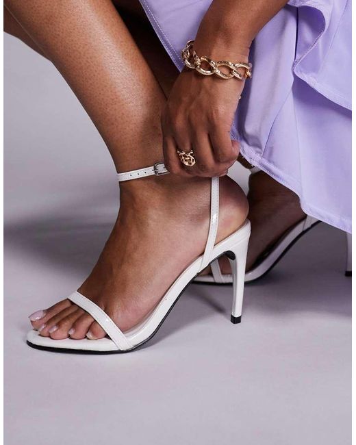 Public Desire Purple Selene Barely There Heeled Sandals