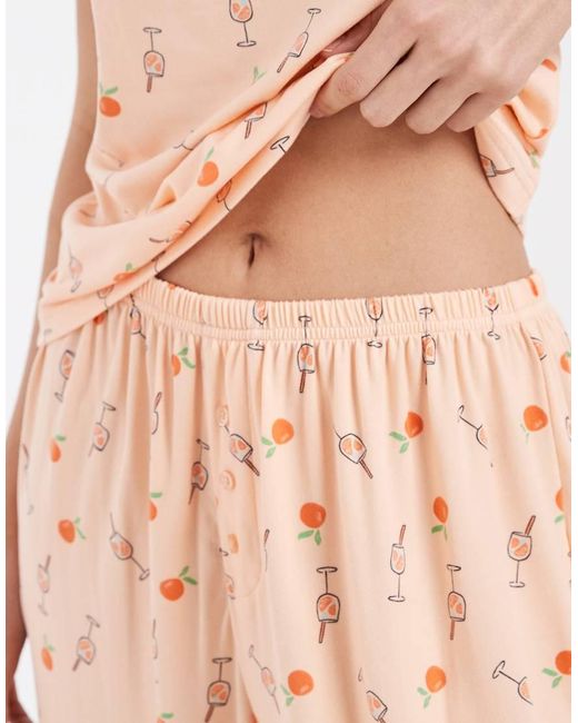 Loungeable Natural Super Soft Jersey Cami And Pants Pajama Set