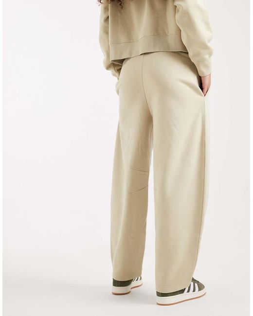 ASOS Natural Barrel Leg Brushback Jogger