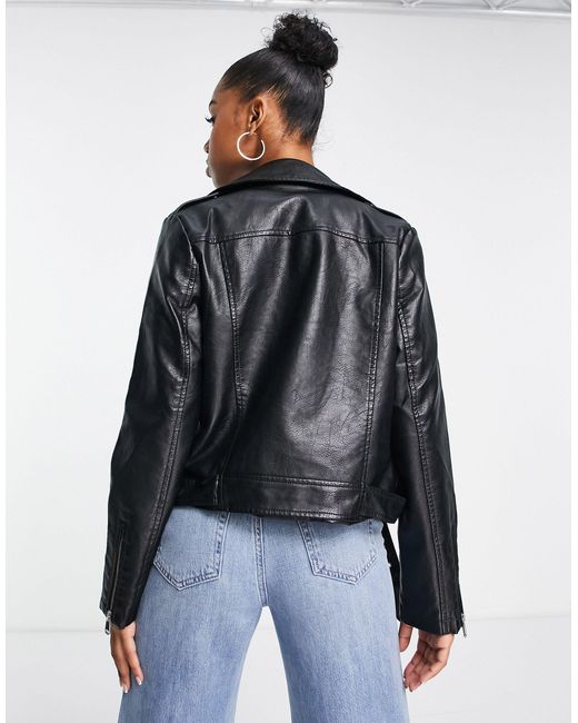 New Look Premium Belted Pu Biker Jacket 