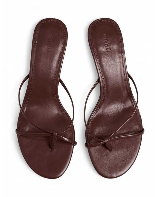 NA-KD Purple Strappy Low Heels
