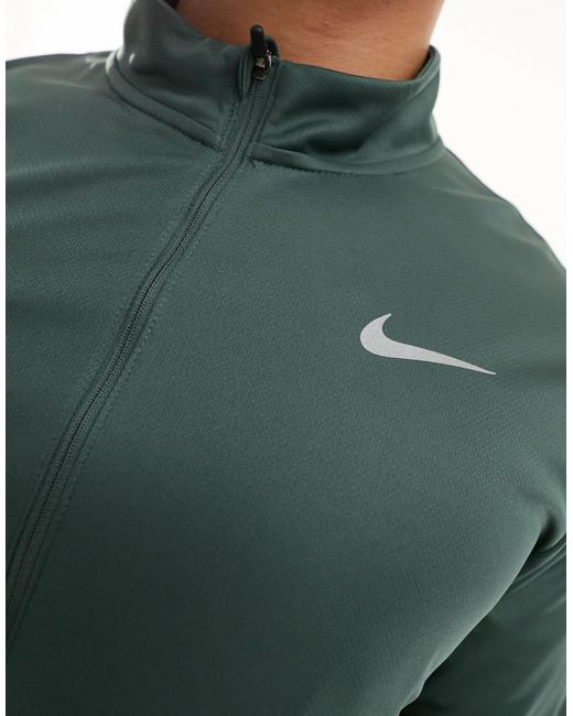 Nike – dri-fit pacer – langärmliges oberteil in Green für Herren