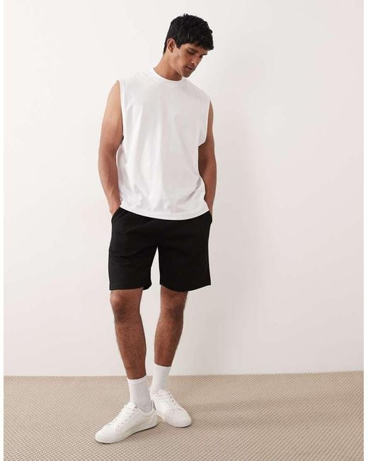 Only & Sons White Relaxed Fit Airflex Shorts for men