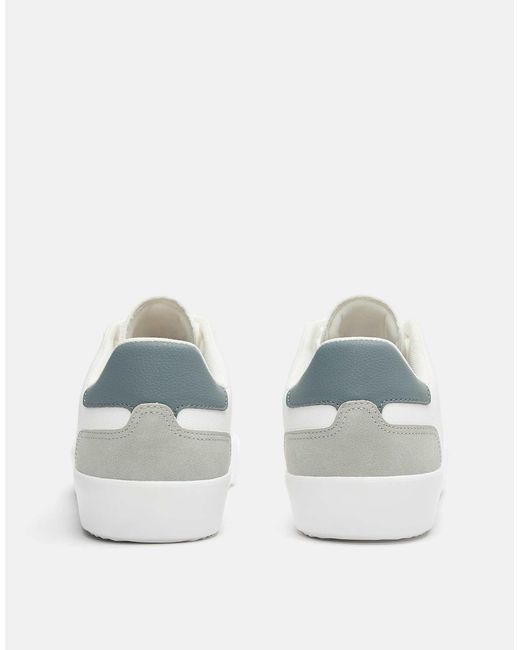 Pull&Bear – basic-sneaker mit detail in White für Herren