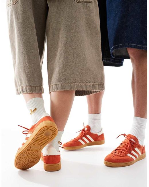 Adidas Originals Orange Handball Spezial Gum Sole Trainers