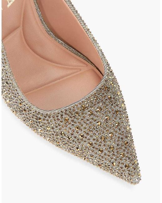 Carvela Kurt Geiger White Spirit Sling Jewel Heeled Shoes