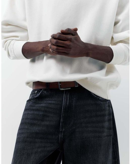 Pull&Bear White Balloon-fit baggy Jeans for men
