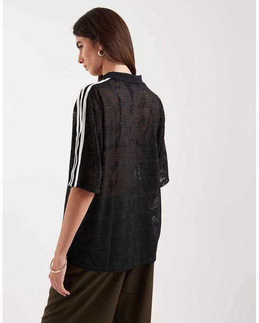 Adidas Originals Black Lace Football Jersey