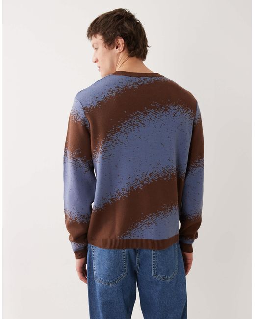 ASOS – relaxed-fit-strickpullover in Blue für Herren