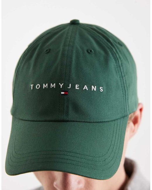 Tommy Hilfiger Green Linear Logo Cap for men