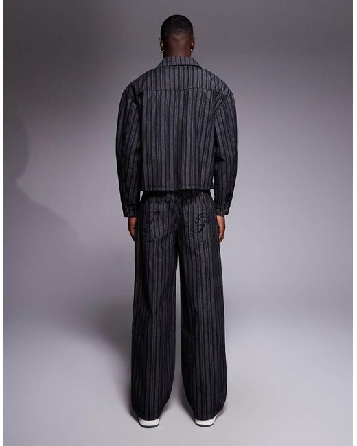 Liquor N Poker Black Relaxed Baggy Jeans Co-Ord for men