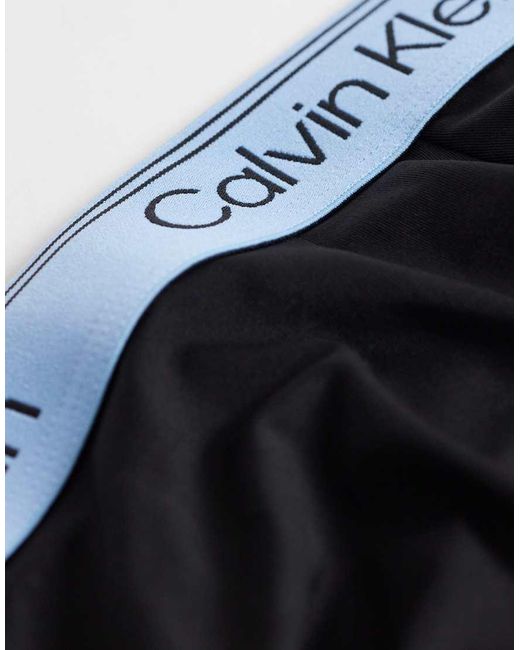 Calvin Klein Blue Microfibre Stretch 3 Pack Boxer Briefs for men
