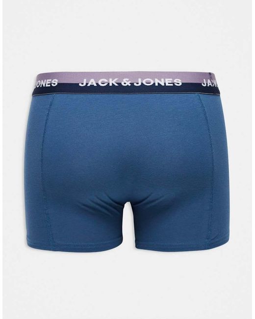 Jack & Jones Blue 3 Pack Trunks for men