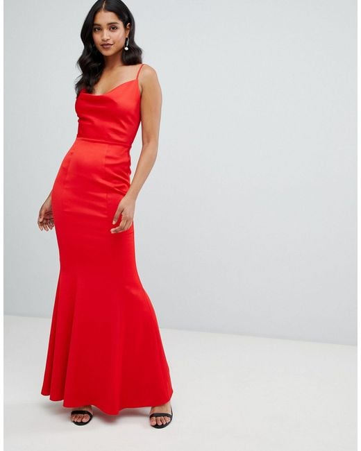 lipsy cowl neck cami dress