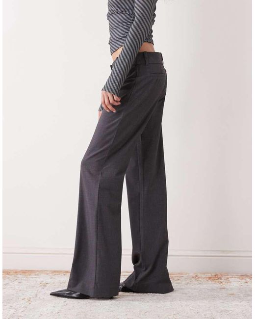 Weekday Blue Flared Tailored Trousers