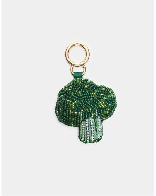 Portachiavi Con Charm A Forma Di Broccoli Con Perline di Stradivarius in Green