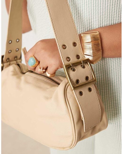 Free People Natural Arm Candy Leather Shoulder Bag