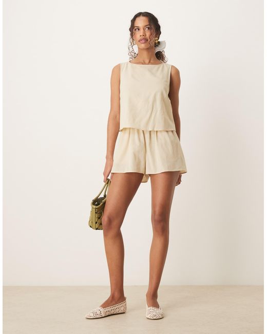 ASOS Natural – zweilagiger playsuit