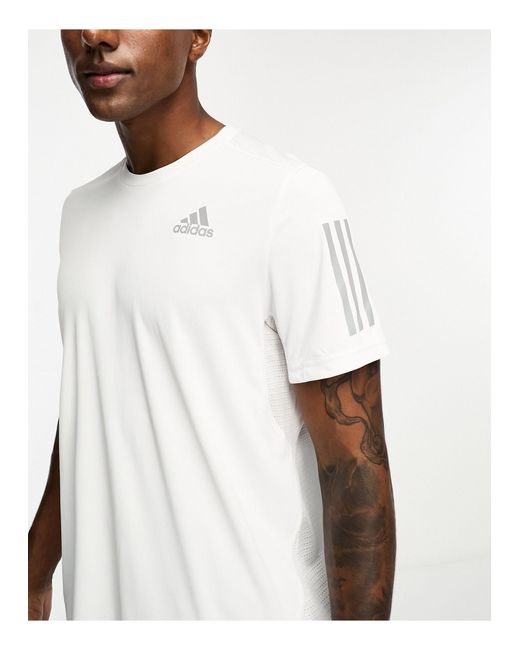 Camiseta own the run adidas Originals de hombre de color Blanco | Lyst