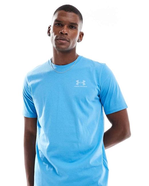 Under Armour Blue Sportstyle Left Chest Logo T-shirt for men