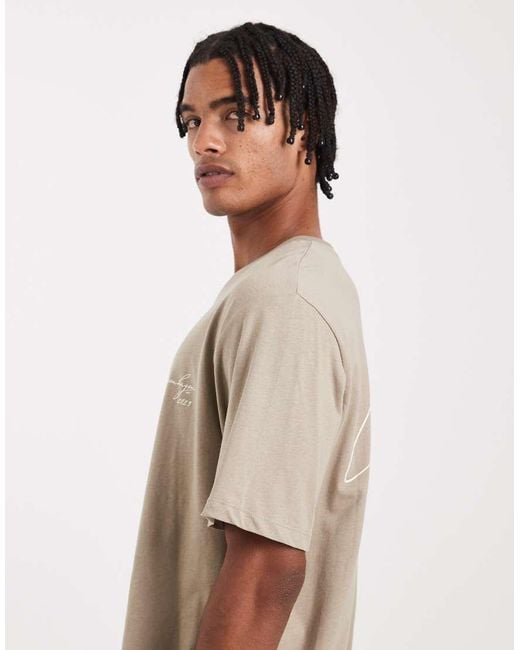 JJ Rebel Natural T-shirt With Back Print for men