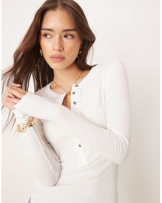 Free People White Jamie Henley Button Down Top