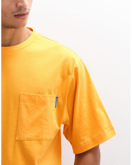 Collusion Orange Boxy Tshirt for men