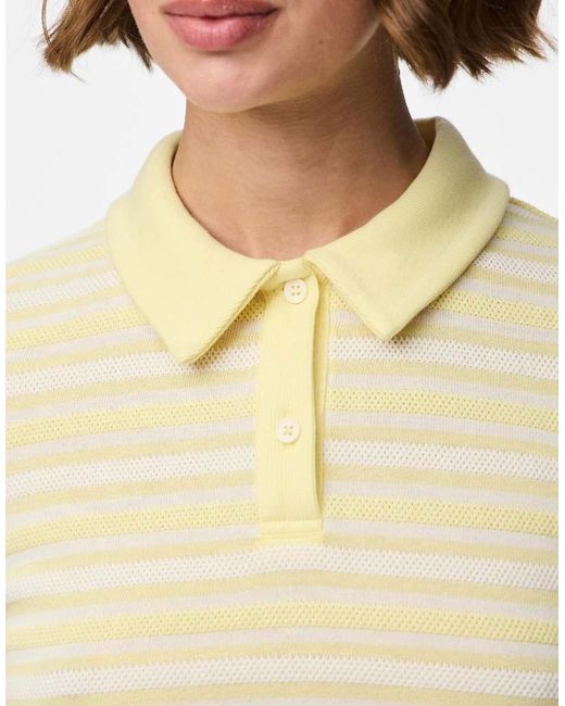 Pieces Poloshirt in het White