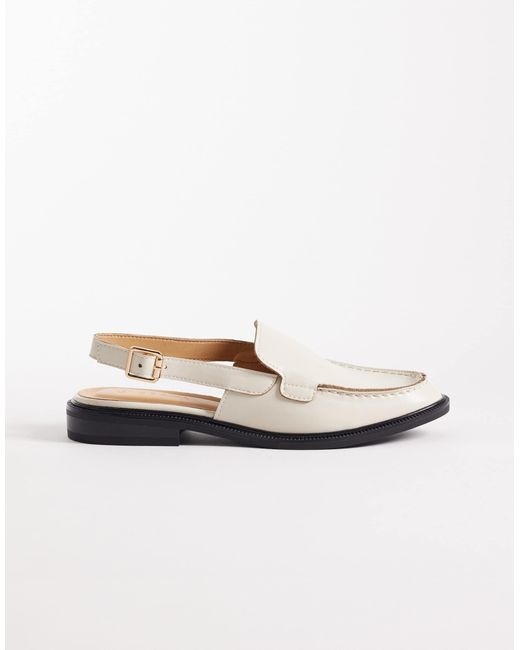 SEQWL White Sling Back Loafer