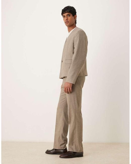 ASOS Natural Straight Leg Suit Pants for men