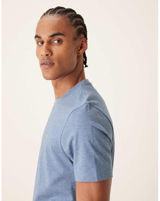 Farah Blue Danny Short Sleeve Regular Fit Logo T-shirt for men