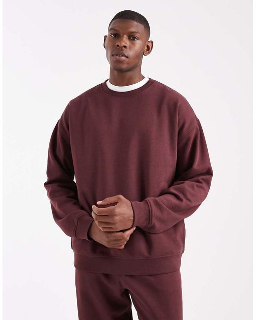 New Look Red Oversized Sweatshirt Co-ord for men