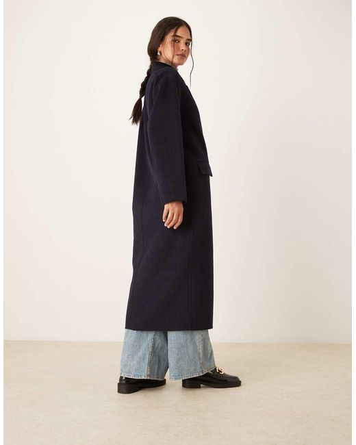Mango Blue Wool Mix Tailored Jacket