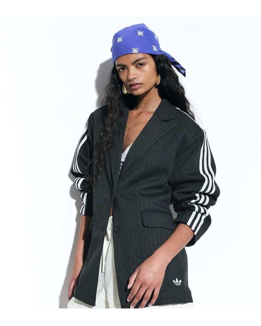 adidas Originals x ASOS Blue Jersey Blazer With Cinched Waist