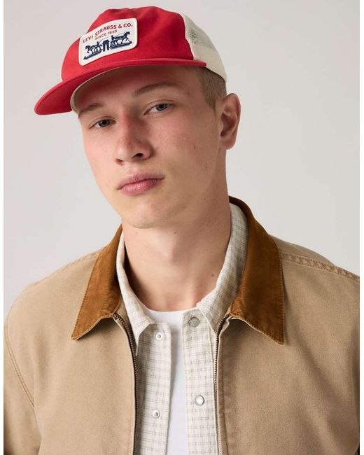 Levi's Red Presidio Trucker Cap for men