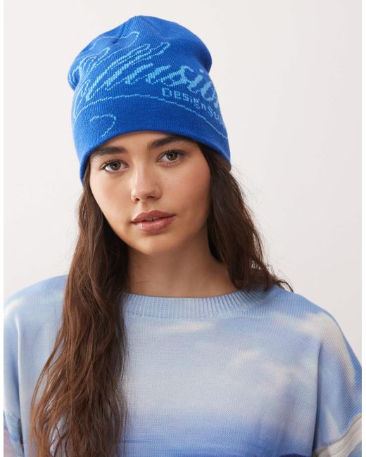 Collusion Blue – skull cap – strickmütze
