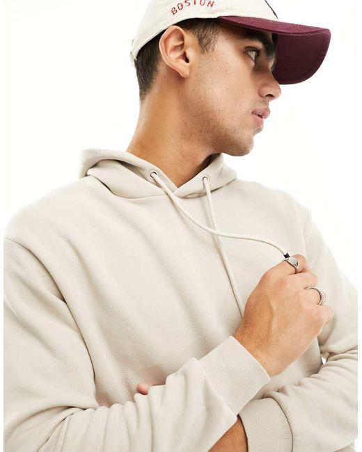 Jack & Jones White Oversized Hoodie for men