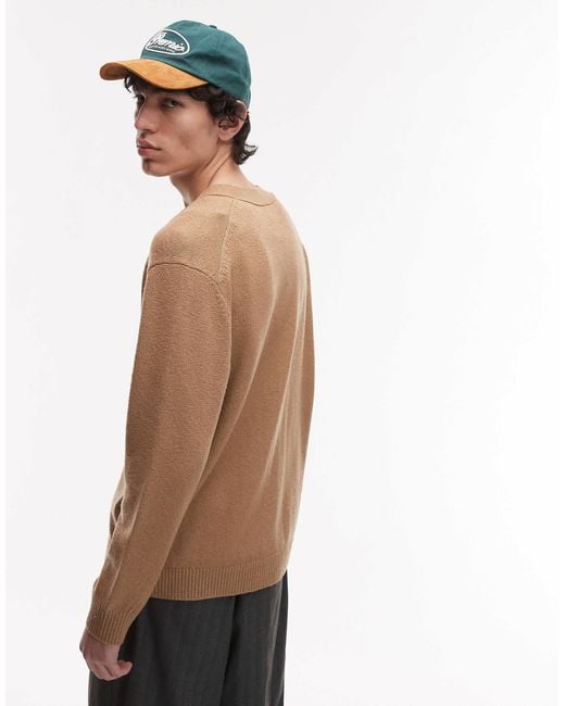 ARKET Natural Textured Lightweight Knit Cardigan for men