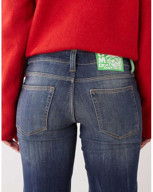 Cheap Monday Red Booty Bei Stretch Low Rise Bootcut Jeans
