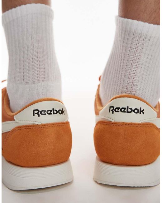 Reebok Orange Classic Nylon Trainers for men