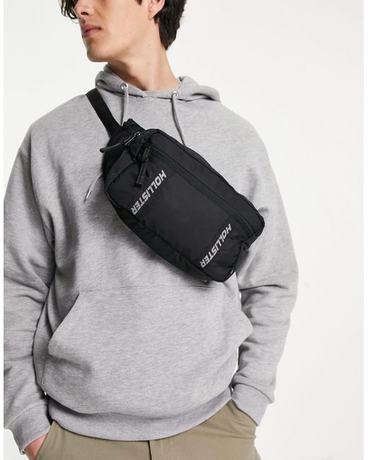 Hollister Black Bum Bag for men