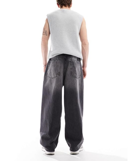 Jean super baggy - vintage Pull&Bear pour homme en coloris Black